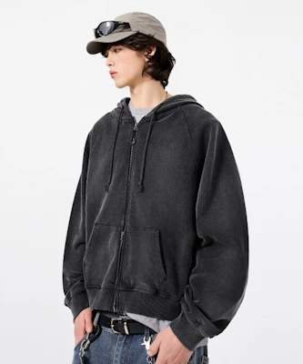 DIMITRI BLACK ASI Four Seasons Essential Hoodie Zip-Up_Crop Pigment Charcoal ABF1TH02CH Lookbook DIMITRI BLACK ASI Four Seasons Essential Hoodie Zip-Up_Crop Pigment Charcoal ABF1TH02CH