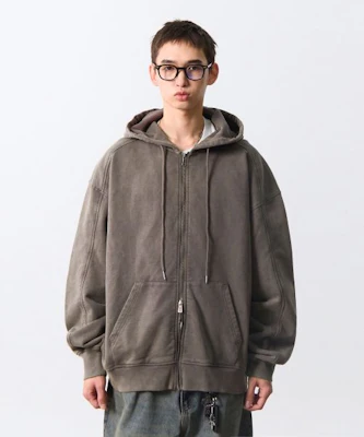 DIMITRI BLACK ASI Four Seasons Essential Hoodie Zip-Up_Pigment Brown ABDNTH01BR Shop DIMITRI BLACK ASI Four Seasons Essential Hoodie Zip-Up_Pigment Brown ABDNTH01BR