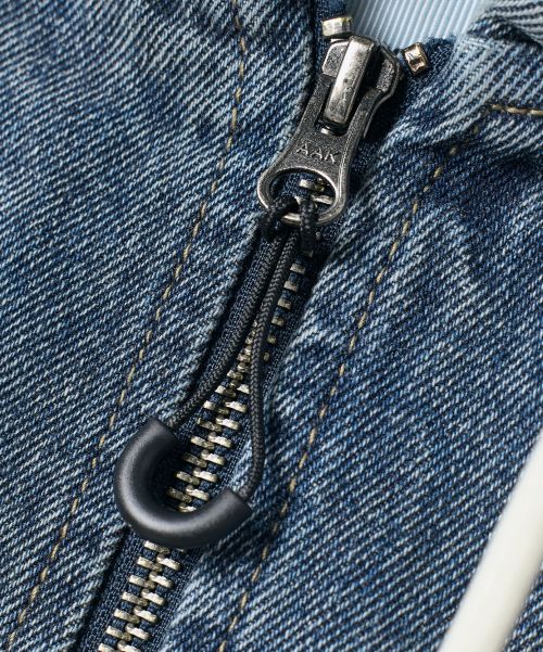 Purchase DIMITRI BLACK ASI Four Seasons Essential Zip-Up Hoodie_Denim Dust Indigo ABF1DJ01DI