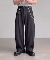 DIMITRI BLACK ASI Wide Pleated Pants with One Tuck - Black ABD4PL03BK DIMITRI BLACK ASI Wide Pleated Pants with One Tuck - Black ABD4PL03BK