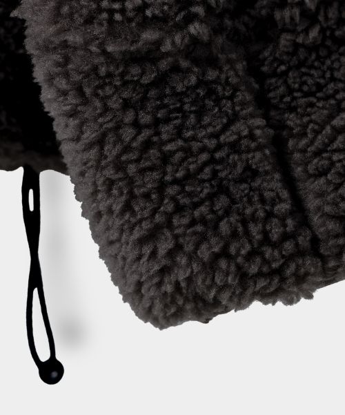 Cheap DIMITRI BLACK Balaclava Slash Hood Zip-Up Sherpa Fleece Charcoal VBE8TH02CH