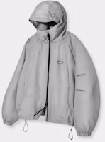 DIMITRI BLACK Balaclava Slash Hood Zip-Up Windbreaker Grey VBF1JP01GR DIMITRI BLACK Balaclava Slash Hood Zip-Up Windbreaker Grey VBF1JP01GR