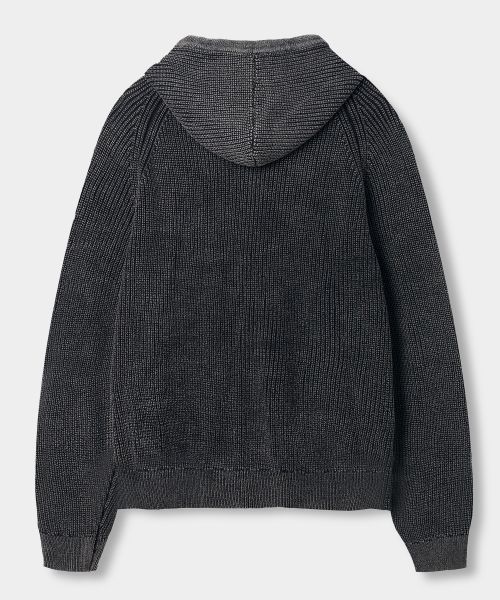 Order Dimitri Black Pigment Track Knit Hoodie Zip-Up in Pigment Charcoal DBE8KH03CH