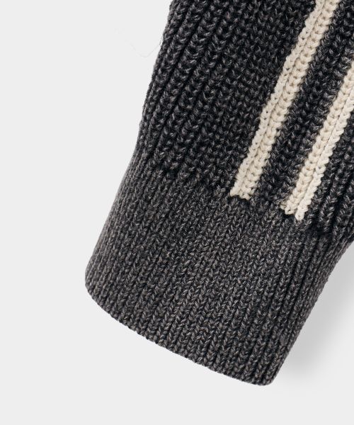 Details for Dimitri Black Pigment Track Knit Hoodie Zip-Up in Pigment Charcoal DBE8KH03CH