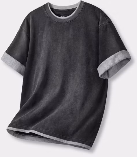 dimitri-black-two-tone-layered-roll-up-short-sleeve-t-shirt-pigment-charcoal-dbf-5-ts-02-ch