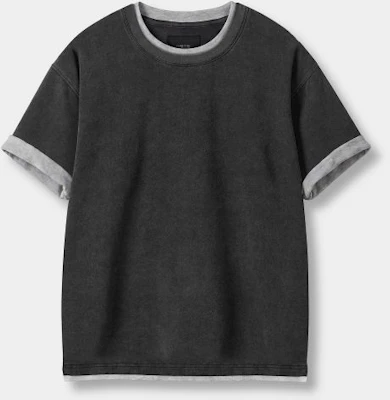 DIMITRI BLACK 雙色層次豎袖短袖T恤_深炭灰 DBF5TS02CH Lookbook DIMITRI BLACK 雙色層次豎袖短袖T恤_深炭灰 DBF5TS02CH
