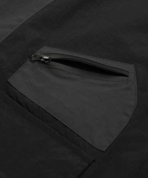 Sizing 디미트리 블랙 블라드 2WAY 오리지널 후디 윈드브레이커 자켓 - 차콜/블랙 VBD1JP02BK