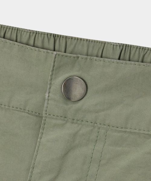 Shop 디미트리 블랙 블라드 커브드 밴딩 카고팬츠 - 카키 VBF1PL05KK