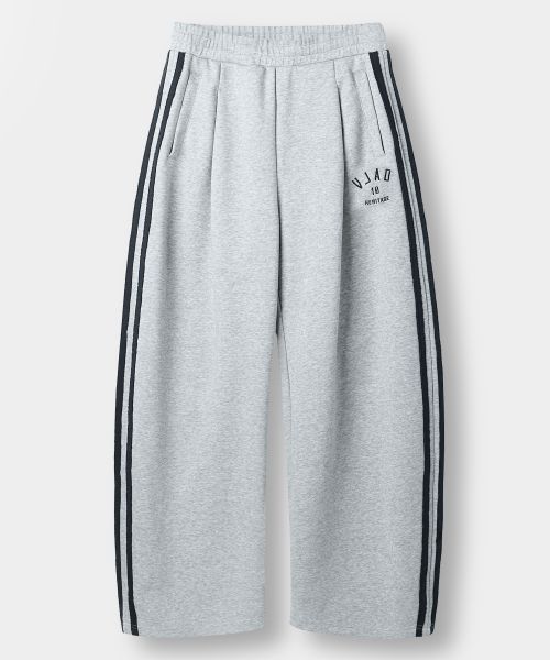 Order DIMITRI BLACK VLAD One-Tuck Curved Track Sweatpants Melange Gray VBF1PL01MG