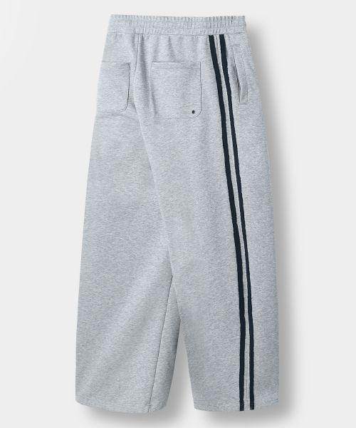 Lookbook DIMITRI BLACK VLAD One-Tuck Curved Track Sweatpants Melange Gray VBF1PL01MG