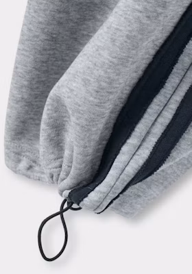DIMITRI BLACK VLAD One-Tuck Curved Track Sweatpants Melange Gray VBF1PL01MG 1