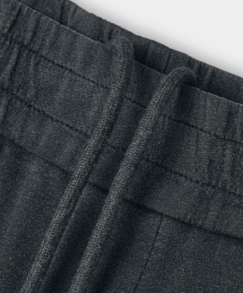 Shop DIMITRI BLACK VLAD One Tuck Curved Cutoff Sweatpants_Pigment Charcoal VBF1PL04CH