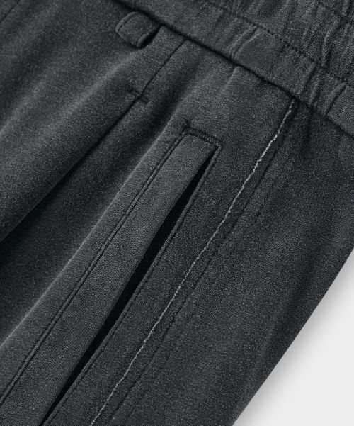 Purchase DIMITRI BLACK VLAD One Tuck Curved Cutoff Sweatpants_Pigment Charcoal VBF1PL04CH