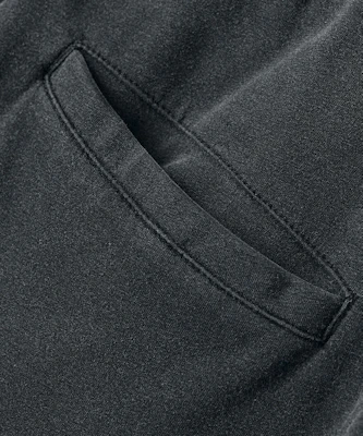 DIMITRI BLACK VLAD One Tuck Curved Cutoff Sweatpants_Pigment Charcoal VBF1PL04CH Details for DIMITRI BLACK VLAD One Tuck Curved Cutoff Sweatpants_Pigment Charcoal VBF1PL04CH