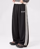 Dimitri Black VLAD One Tuck Curved Track Pants (3 Symbol Jersey) Black & Ivory VBF7PL05BB Dimitri Black VLAD One Tuck Curved Track Pants (3 Symbol Jersey) Black & Ivory VBF7PL05BB