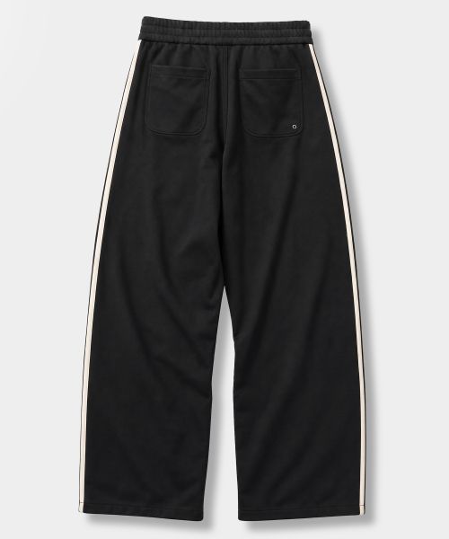 Lookbook Dimitri Black VLAD One Tuck Curved Track Pants (3 Symbol Jersey) Black & Ivory VBF7PL05BB