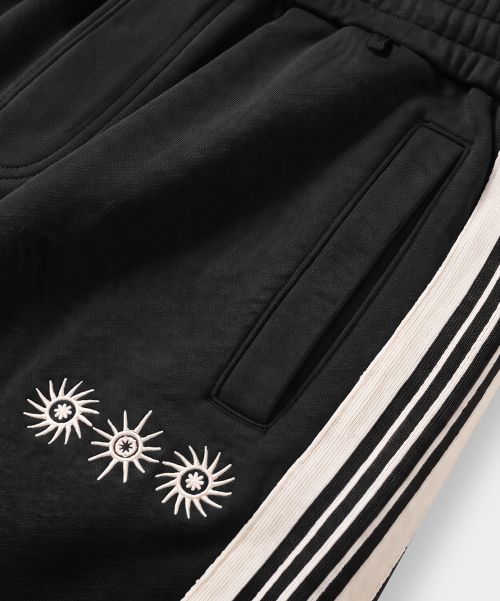 Purchase Dimitri Black VLAD One Tuck Curved Track Pants (3 Symbol Jersey) Black & Ivory VBF7PL05BB