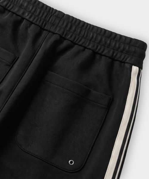 Details for Dimitri Black VLAD One Tuck Curved Track Pants (3 Symbol Jersey) Black & Ivory VBF7PL05BB