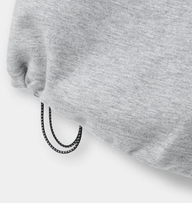 DIMITRI BLACK VLAD Single Tuck Curved Cutoff Sweatpants_Melange VBF1PL04MG 2