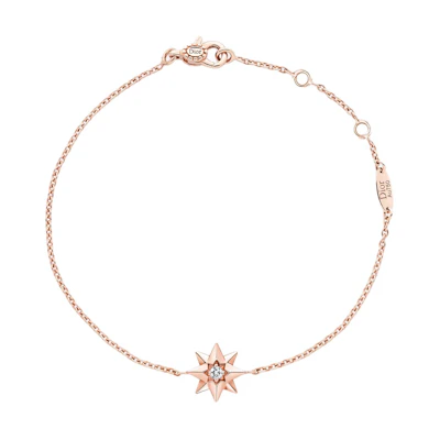 DIOR 18K Rose Gold Bracelet with Engraved Logo Details for Women. JRDV95247_0000