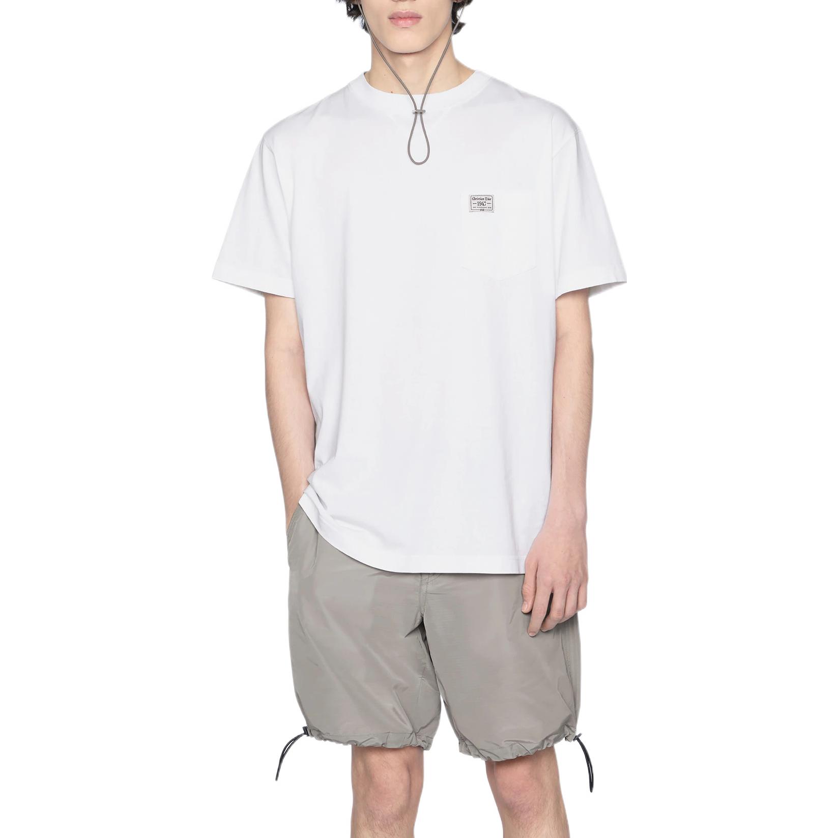 DIOR 1947 Limited Edition White Logo Crewneck Oversized  T-Shirt. 243J634A0677-C081 圖 6