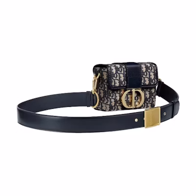 Dior 30 Montaigne Box Bag Oblique Jacquard Blue