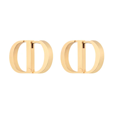 Dior 30 Montaigne Logo Earrings Gold-Tone Metal E1526MTGMT-D300