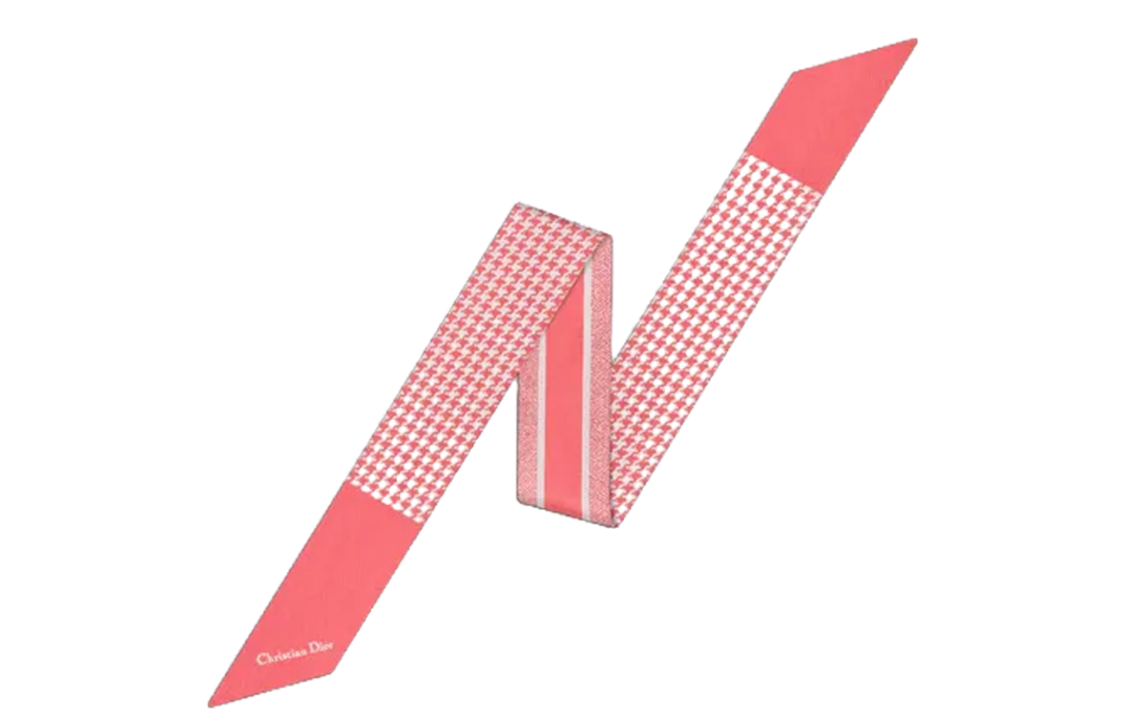 Dior 30 Montaigne Mitzah Silk Scarf Pink Twill Mulberry Silk. 15MON106I601-C405