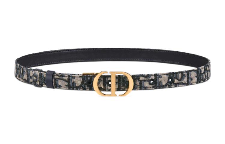 Dior 30 Montaigne Reversible Belt Oblique Print & Smooth Leather Multicolor 2cm. B0178UWEO-M928
