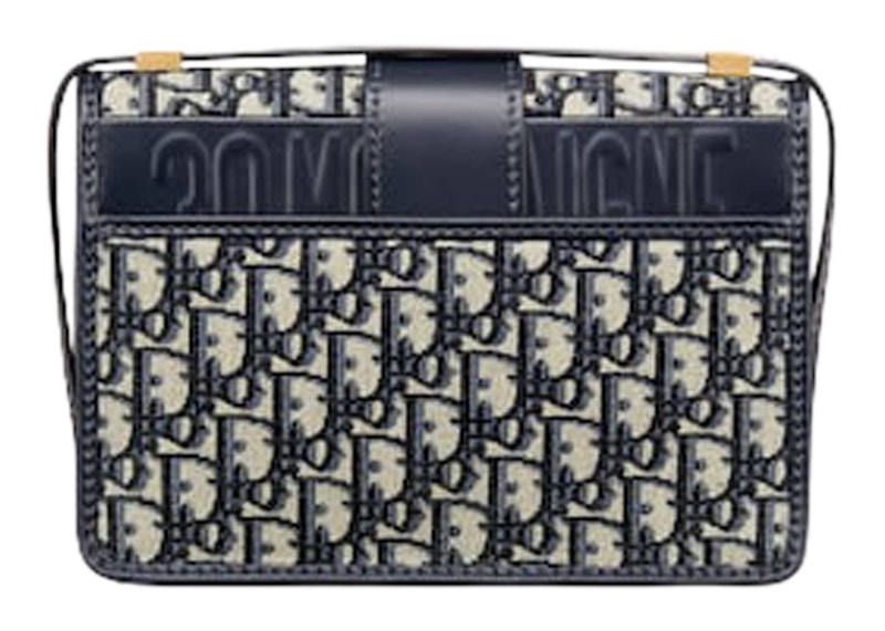 Lookbook Tas Selempang Dior 30 Montaigne Oblique Jacquard Biru