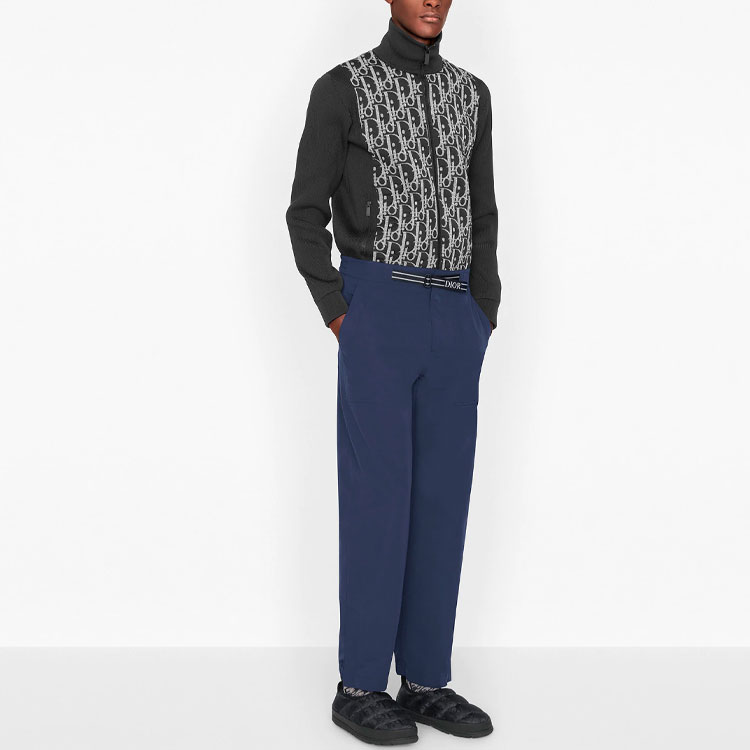 Details for Jaket Rajut Dior 3D Monogram Hitam 113M421AT195-C988