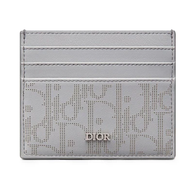 Dior (6-Slot) Card Holder Oblique Jacquard Gray