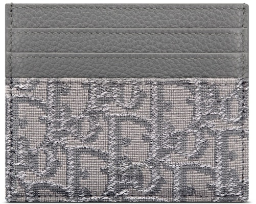 Dior (6 Card Slot) Card Holder Dior Oblique Jacquard Ruthenium/Gray Order Dior (6 Card Slot) Card Holder Dior Oblique Jacquard Ruthenium/Gray