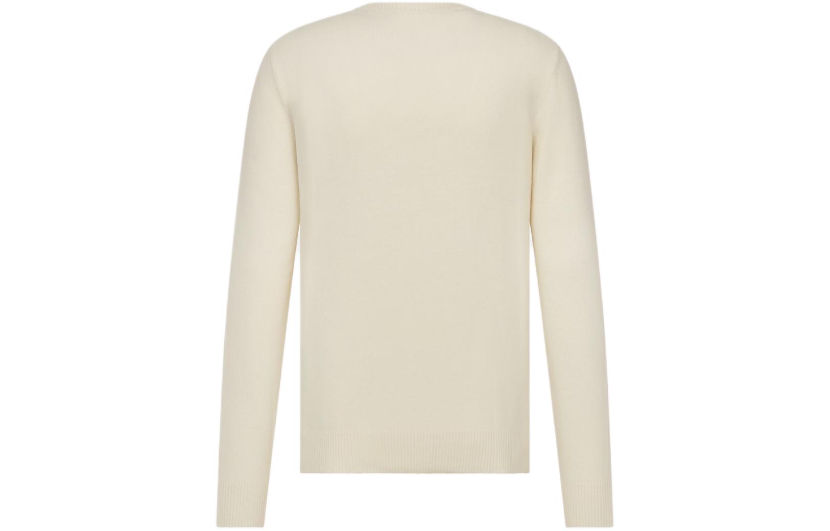 Lookbook DIOR Beige Sweater Kerah Bulat Lengan Panjang dengan Cetak Huruf. 413M653AT759-C088