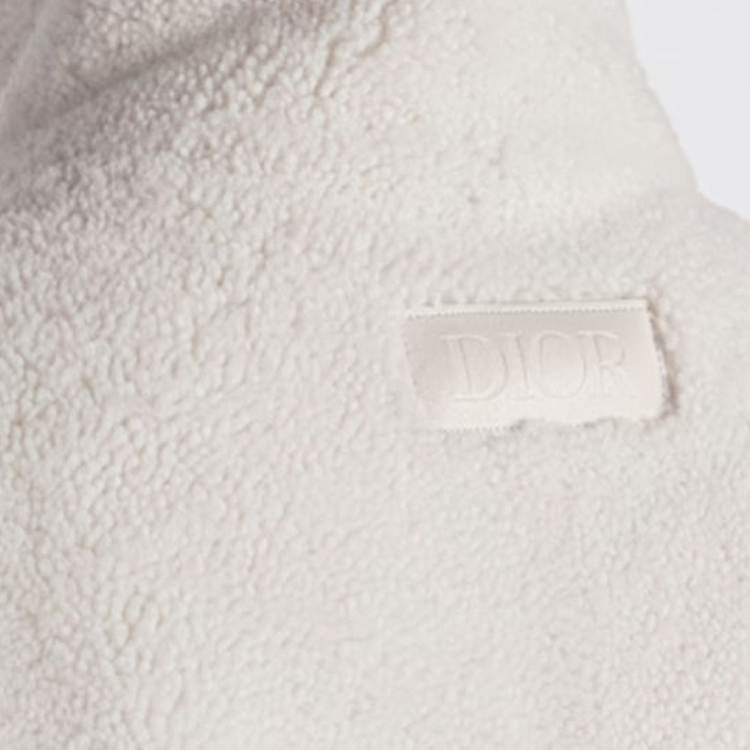 Sizing DIOR Chaqueta Beige Patchwork Cuello Alto Casual de Manga Larga 343C410A5939-C188