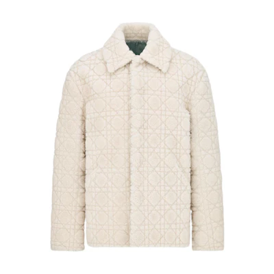 DIOR Beige Quilted Pattern Single-Breasted Jacket SS23 243L421A0648-C110