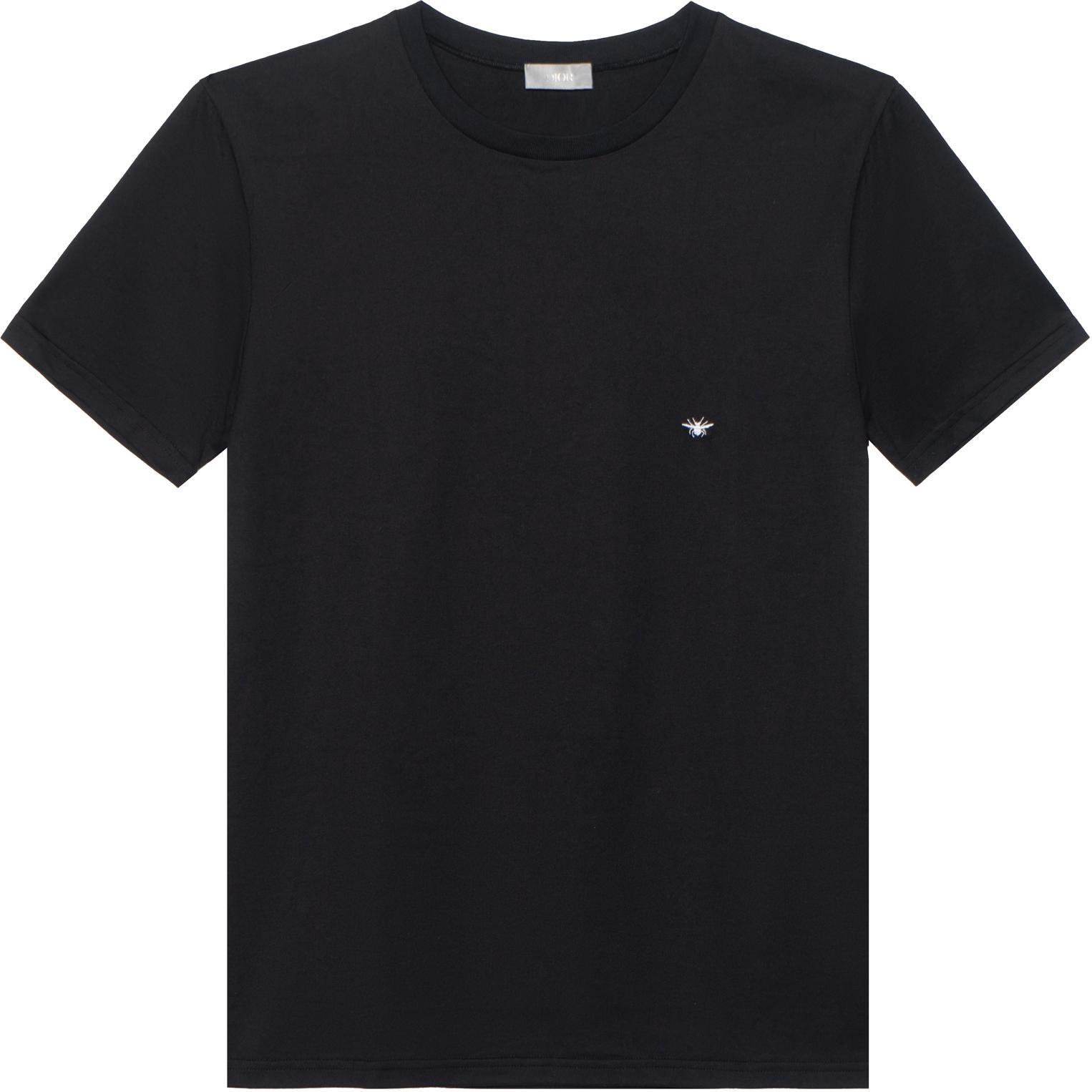 DIOR  Black Cotton Bee Embroidered Crewneck Short Sleeve T-Shirt 733J603B0677-C980