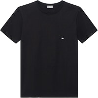 DIOR Black Cotton Bee Embroidered Crewneck Short Sleeve T-Shirt 733J603B0677-C980 DIOR Black Cotton Bee Embroidered Crewneck Short Sleeve T-Shirt 733J603B0677-C980