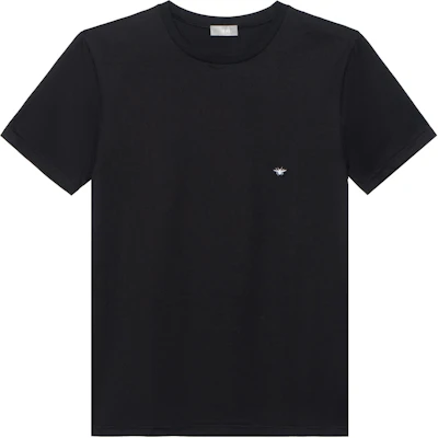 DIOR 黑色蜜蜂刺繡短袖純棉圓領T恤 733J603B0677-C980 Buy DIOR 黑色蜜蜂刺繡短袖純棉圓領T恤 733J603B0677-C980