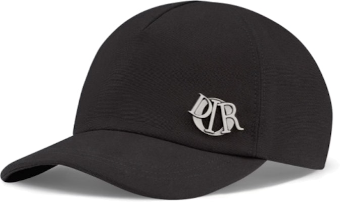 DIOR Black Cotton Cap with Embroidered Logo. 483C901B4511980 Buy DIOR Black Cotton Cap with Embroidered Logo. 483C901B4511980