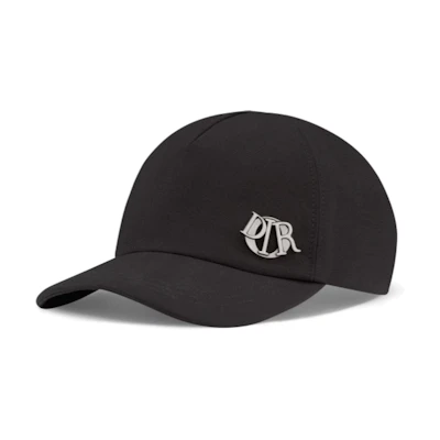 DIOR Black Cotton Cap with Embroidered Logo. 483C901B4511980