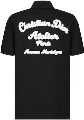 DIOR Black Cotton Logo Embroidered Polo Shirt. 293J832A0448-C988 Order DIOR Black Cotton Logo Embroidered Polo Shirt. 293J832A0448-C988