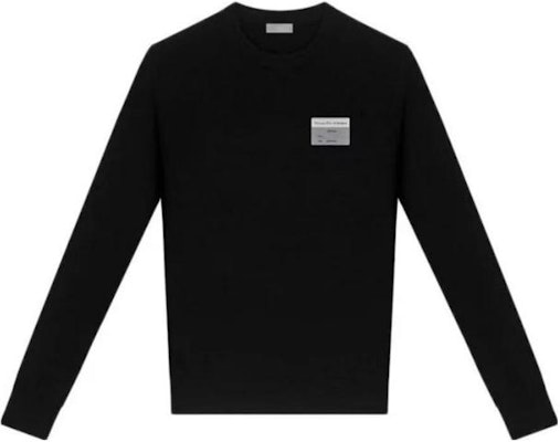 ディオール ブラック クルーネック プルオーバー セーター ロゴプリント入り 923M649AT938-C980 Buy ディオール ブラック クルーネック プルオーバー セーター ロゴプリント入り 923M649AT938-C980