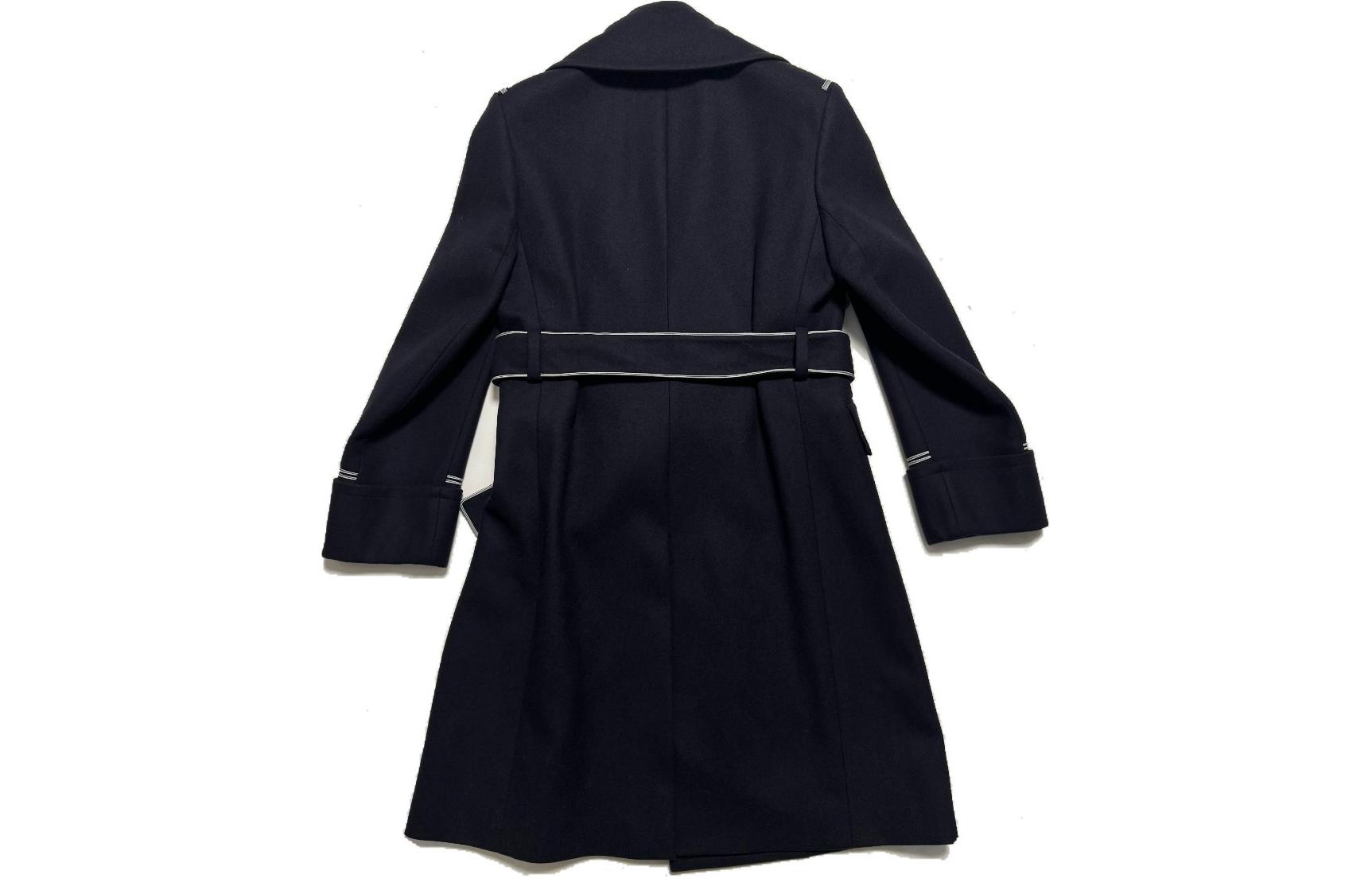 Lookbook DIOR  Black Double-Breasted Belted Long-Sleeve Coat. 143C362A5305-C580