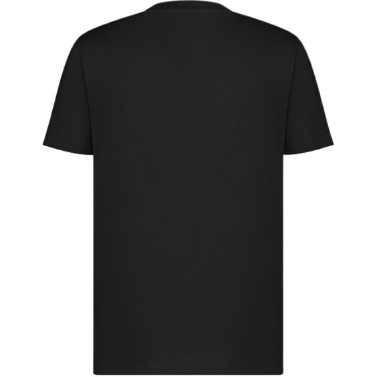 Lookbook DIOR  Black Embroidered Logo Crewneck T-Shirt. 413J650A0862-C989