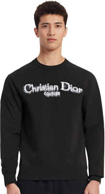 DIOR Suéter Negro de Punto con Logo Jacquard y Cuello Redondo. 443M645AT884-C980 Shop DIOR Suéter Negro de Punto con Logo Jacquard y Cuello Redondo. 443M645AT884-C980