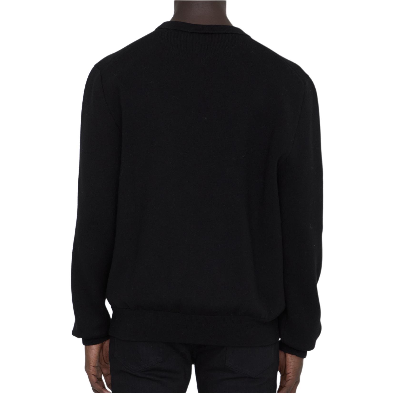 Sizing DIOR Suéter Negro de Punto con Logo Jacquard y Cuello Redondo. 443M645AT884-C980