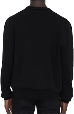 DIOR Suéter Negro de Punto con Logo Jacquard y Cuello Redondo. 443M645AT884-C980 Sizing DIOR Suéter Negro de Punto con Logo Jacquard y Cuello Redondo. 443M645AT884-C980