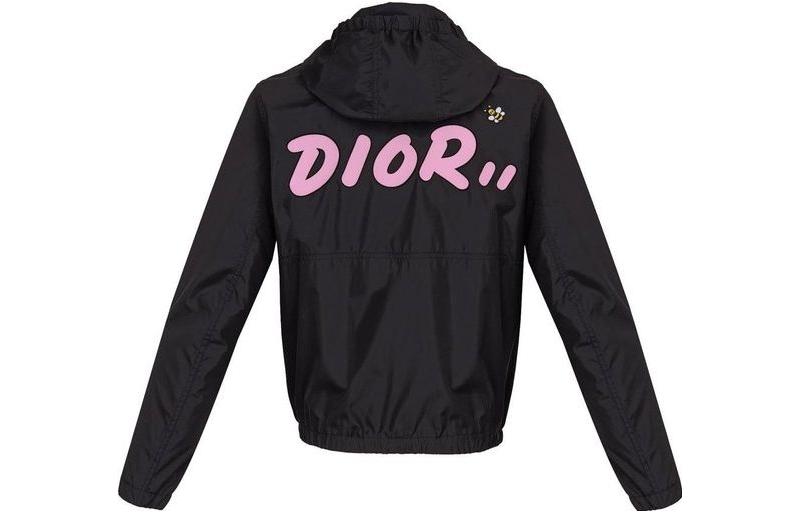 DIOR  Black Letter Print Casual Hooded Jacket. 923C450Z015-2984 圖 3