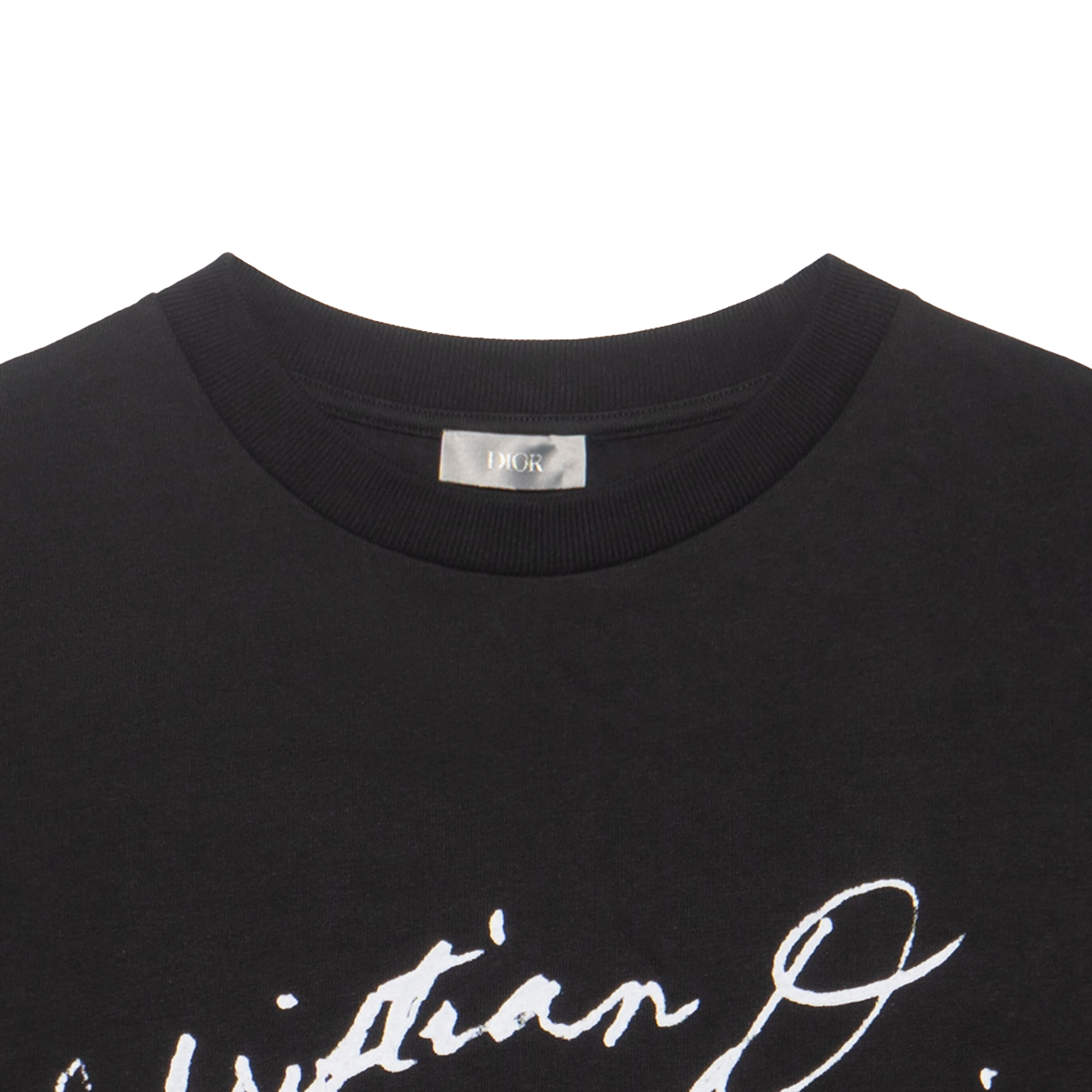Details for ディオール ブラック ロゴプリント オーバーサイズ 半袖 Tシャツ 493J696F0554-C980